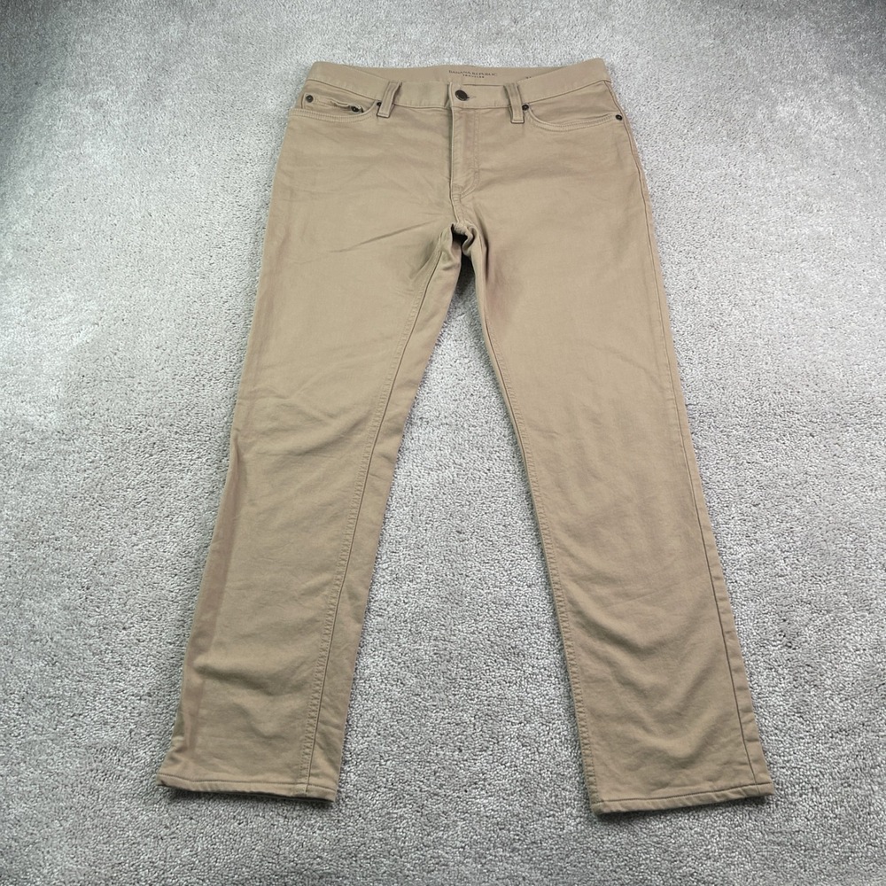 Banana Republic Pants Mens 31x30 Tan Khaki Traveler Slim Fit Chinos Stretch